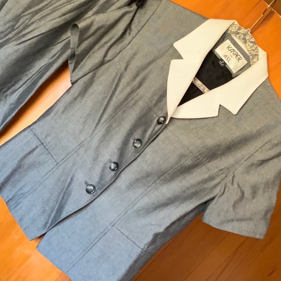 Kasper suit light gray size 6 - Picture 3 of 9